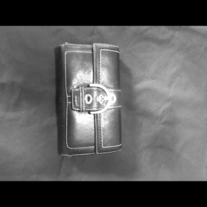Coach leather black wallet
